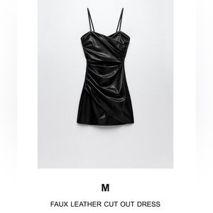 Zara Faux Leather Mini Dress